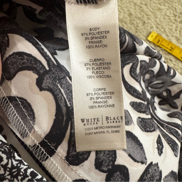 NWT White House Black Market Black and Cream Halter Top Size Small - Picture 11 of 15